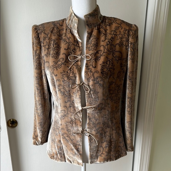 Giorgio Armani Printed Velvet Blazer 46 - Picture 1 of 13